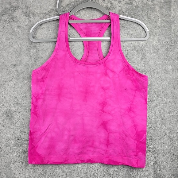 lululemon athletica Tops - Lululemon Tank Top Womens 8 Pink Tie Dye Racerback Athletic Yoga Gym